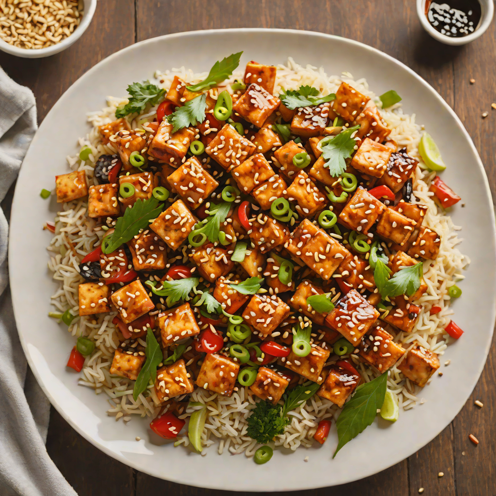 Spicy Korean-Inspired Tofu Stir Fry with Sesame and Garlic