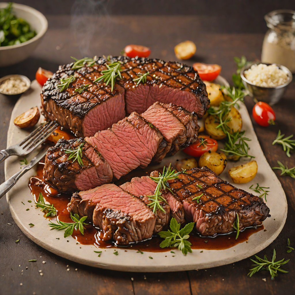 Flame-Grilled Herb Steak with Smoke-Sear