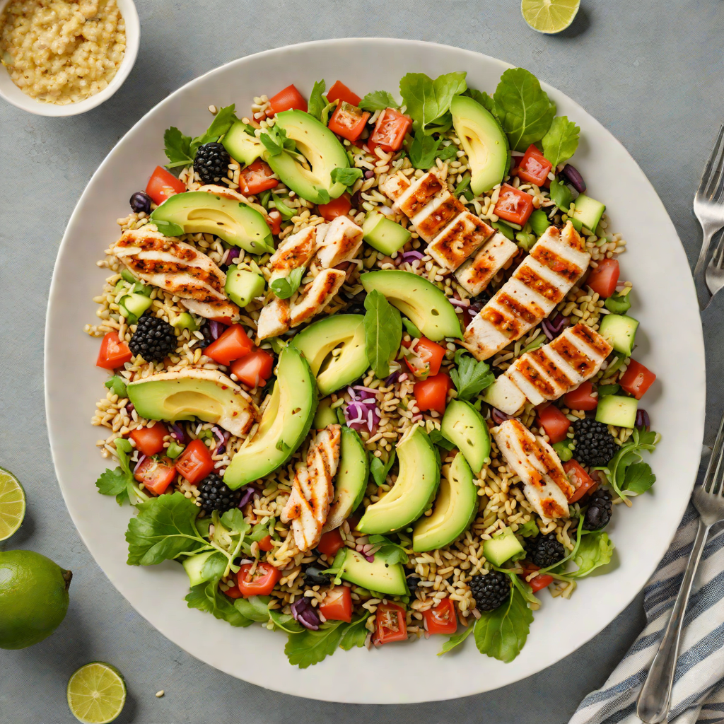 Electric Lunchbox Quinoa Salad with Grilled Chicken and Avocado