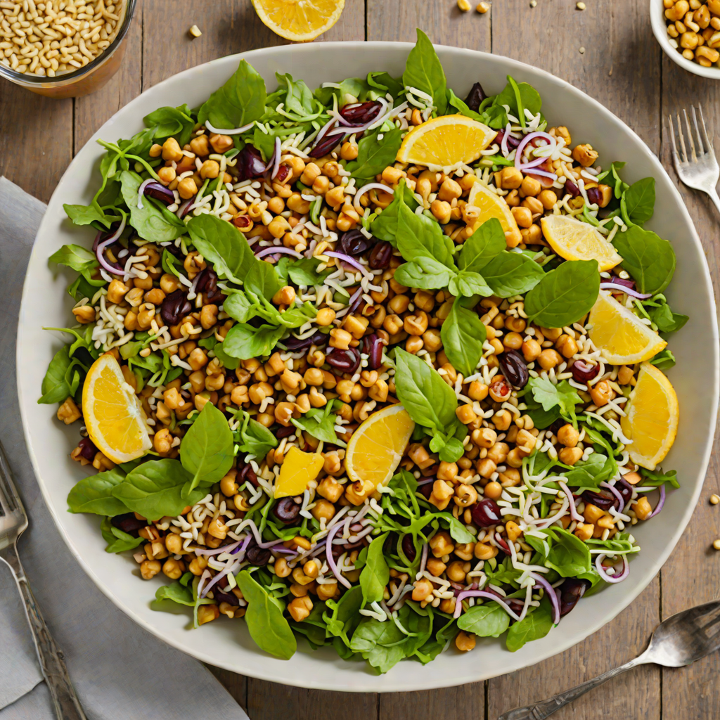 Cold Brew Barley Salad with Roasted Chickpeas and Citrus Dressing