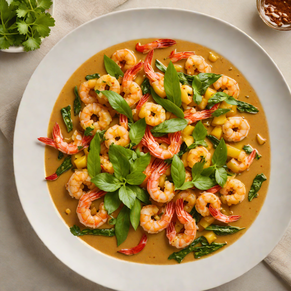 Sautéed Prawn and Ladyfinger Curry with Coconut Milk