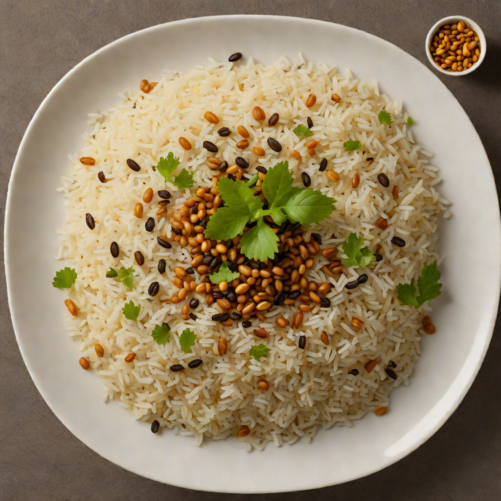 Steamed Goan Boiled Rice (Ukadem Xitt) with Tempered Mustard Seeds