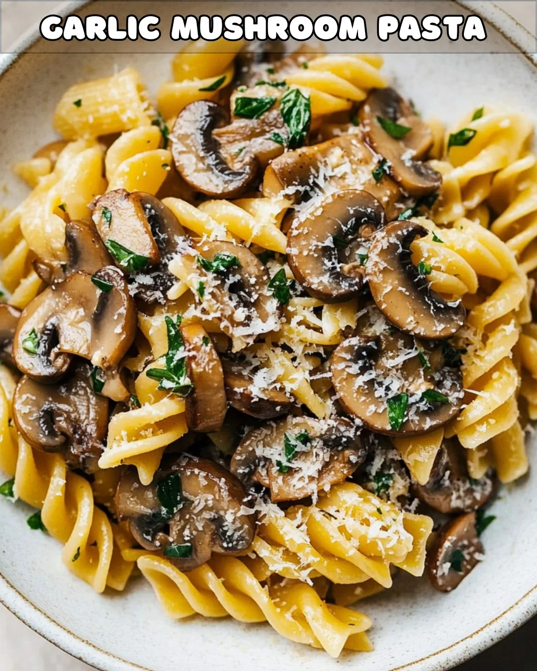 Creamy Cashew Mushroom Pasta with Roasted Garlic