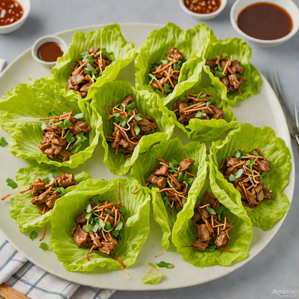 Quick Air Fryer Korean BBQ Pork Lettuce Wraps