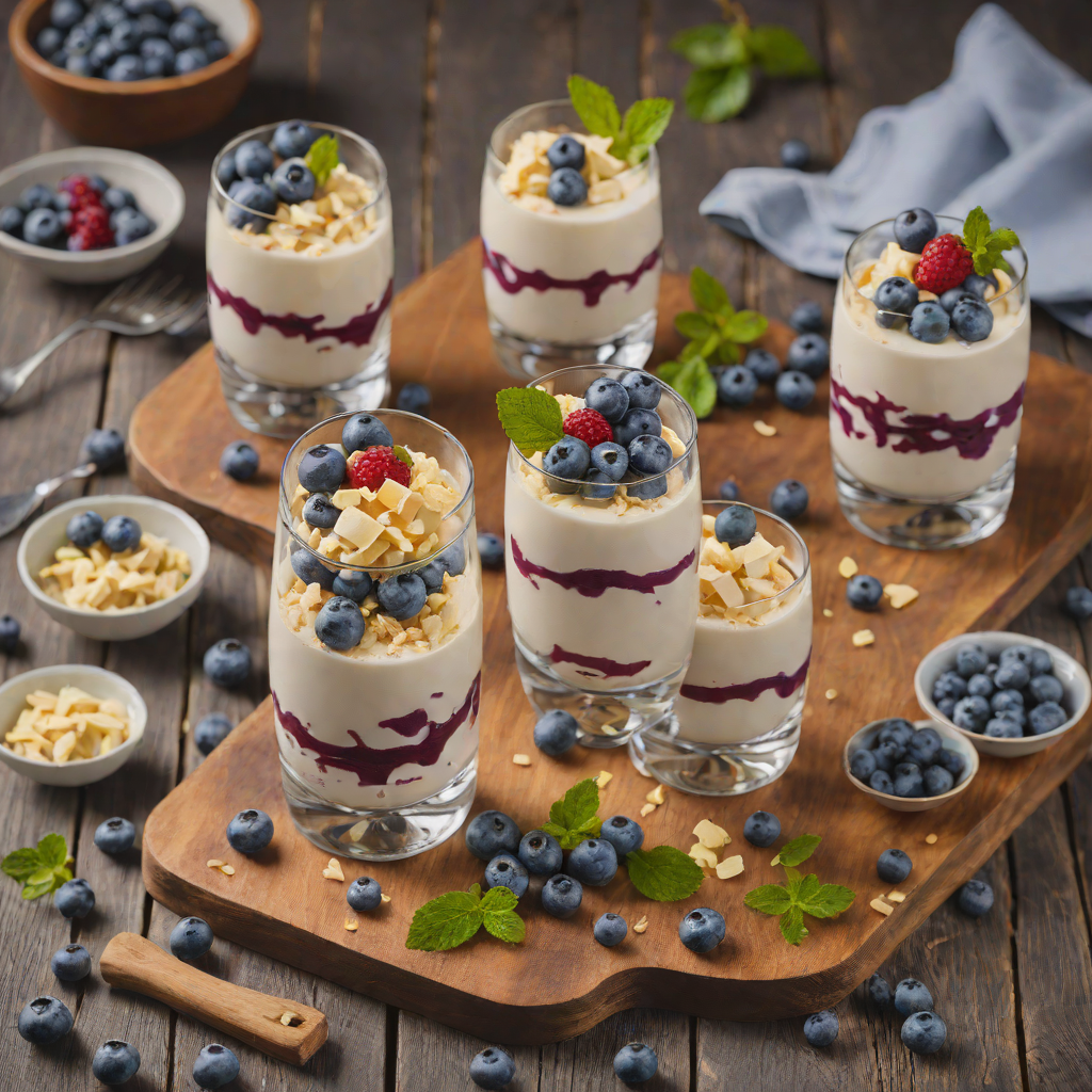 Blueberry and White Chocolate Mousse Parfaits