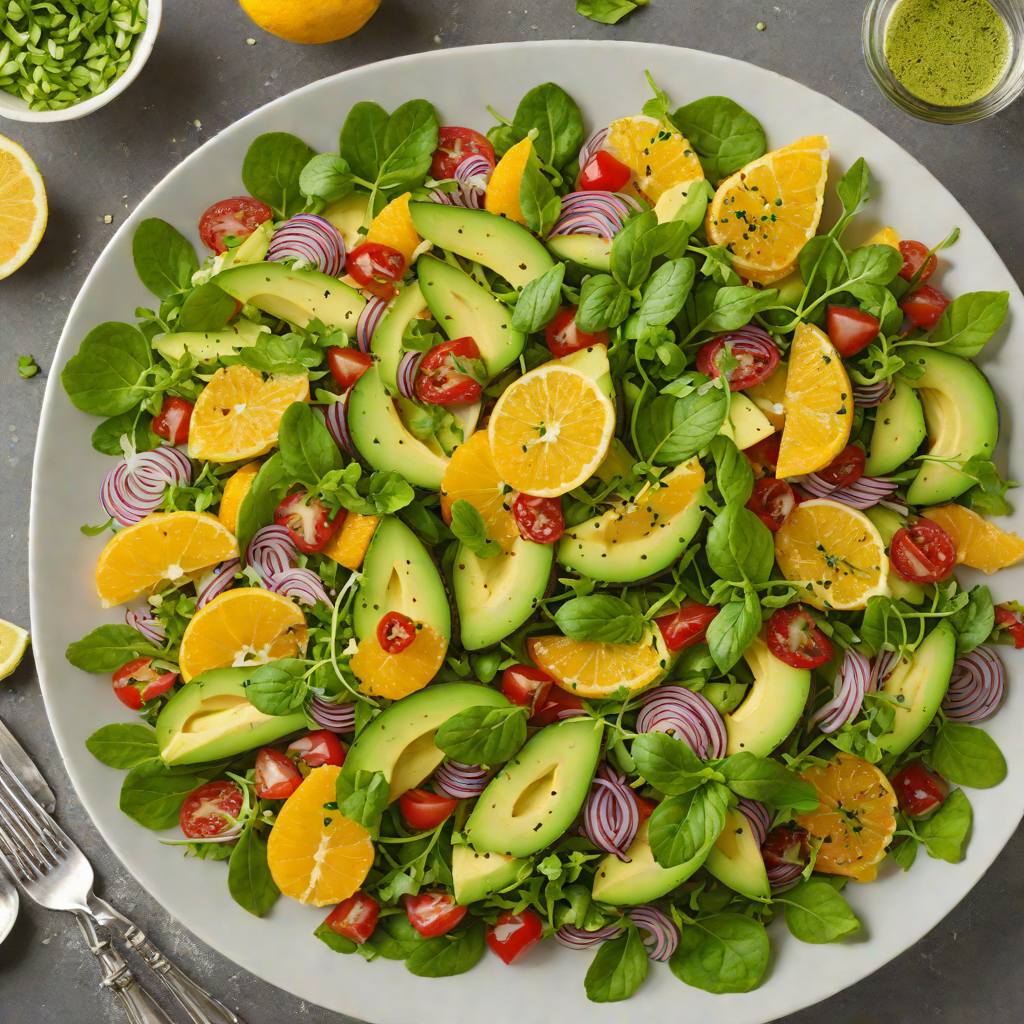 Cool Citrus and Avocado Salad with Mint Vinaigrette