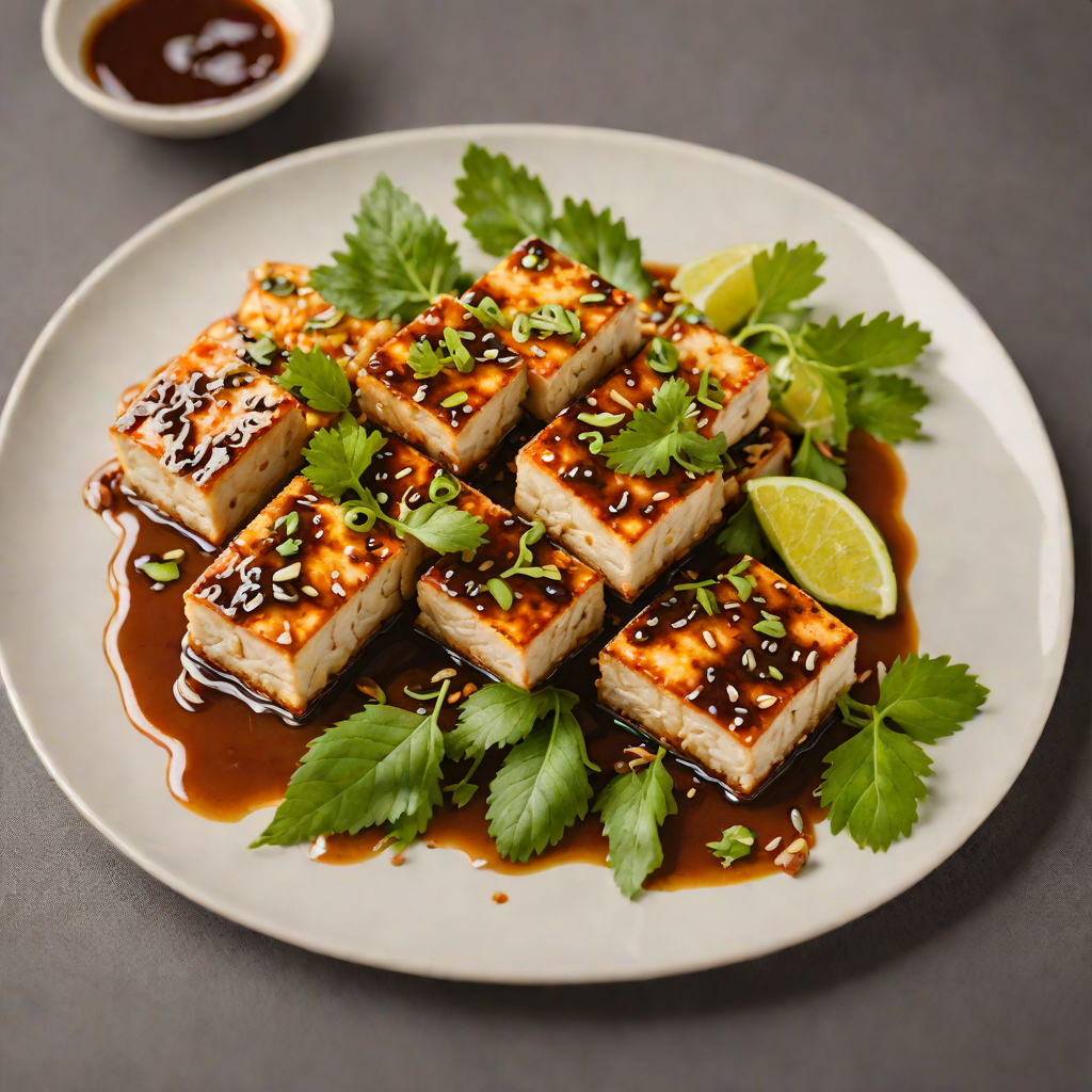 Pan-Fried Tofu with Tamarind Glaze and Vietnamese Herbs