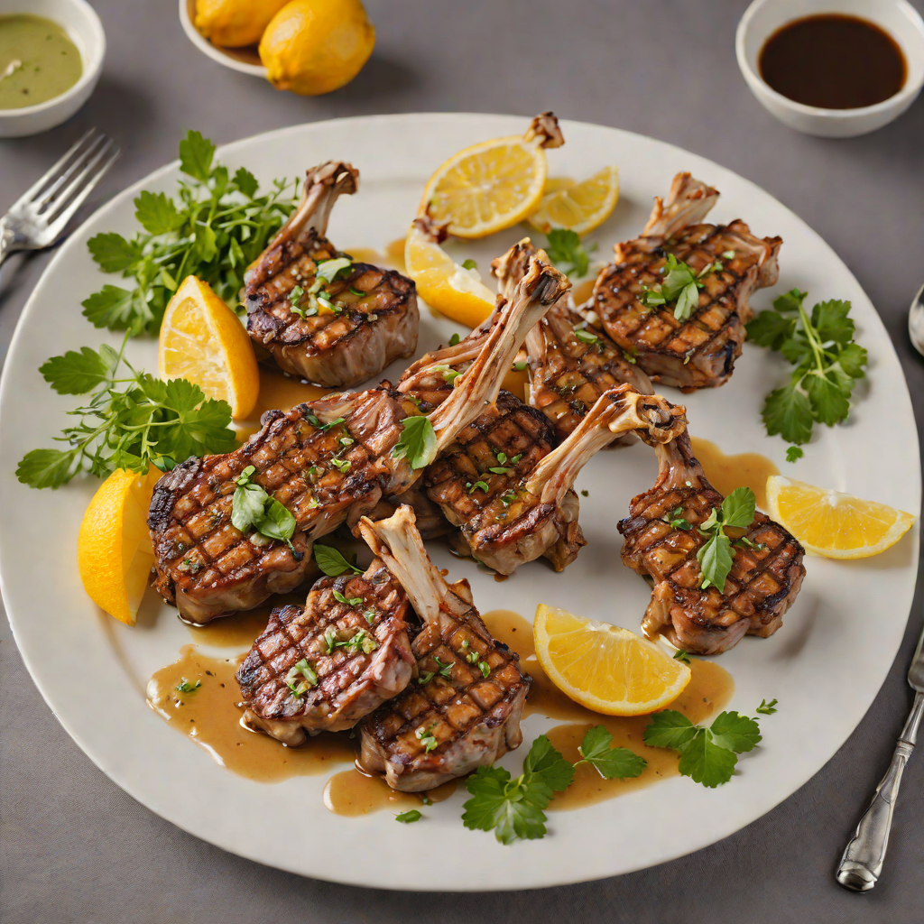Grilled Citrus-Marinated Lamb Chops with Herb Sauce
