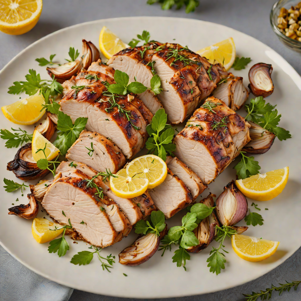 Herb-Roasted Pork Back with Lemon and Garlic