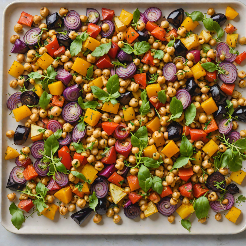 Sheet Pan Sicilian-Style Roasted Vegetables with Chickpeas