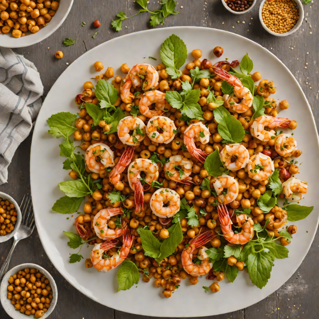 Sheet Pan Harissa-Spiced Shrimp with Roasted Chickpeas