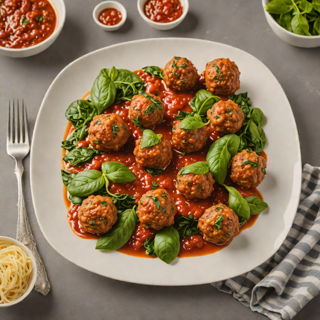 Cheese-Stuffed Meatballs with Spinach and Marinara