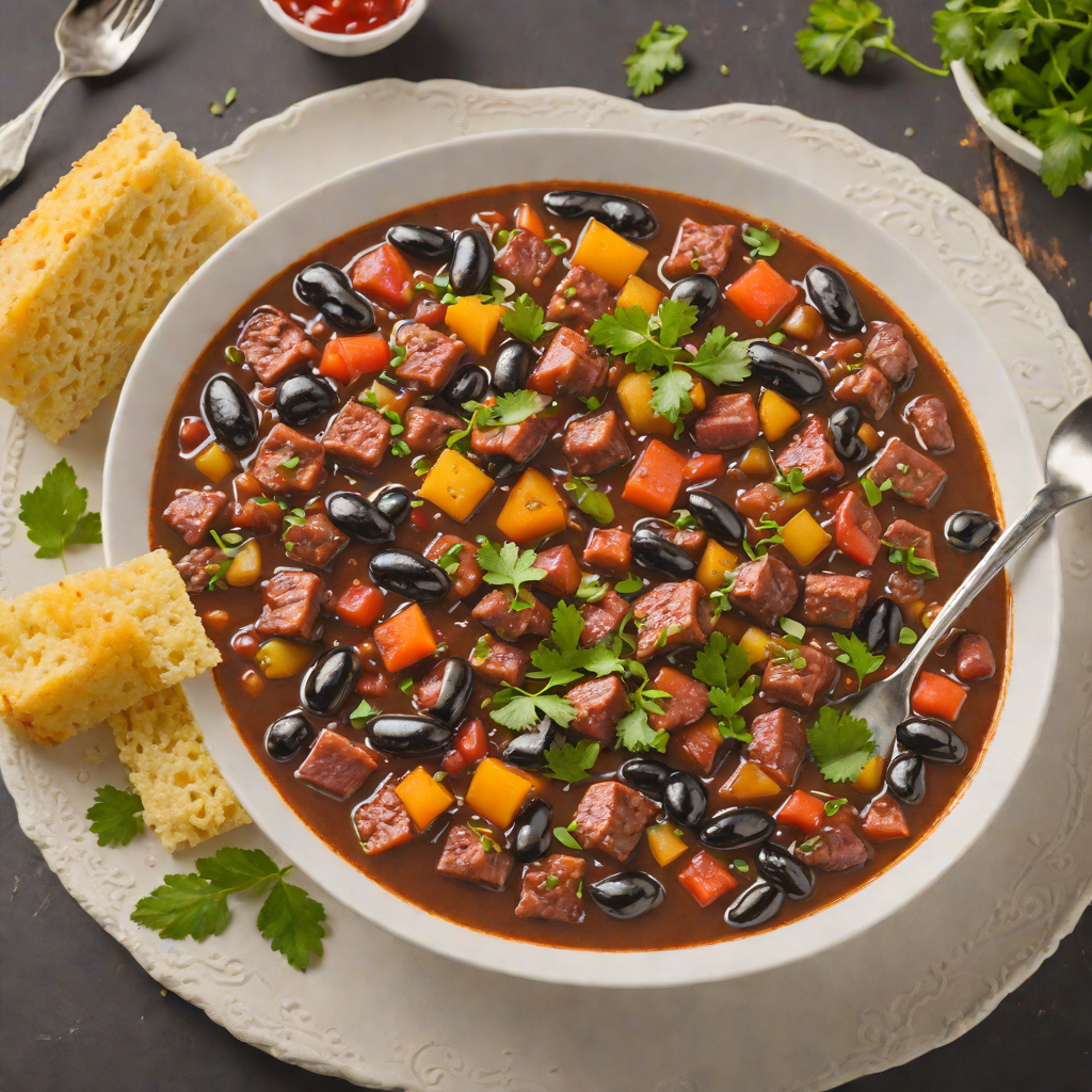 Slow Cooker Brazilian-Style Black Bean Stew with Smoked Sausage