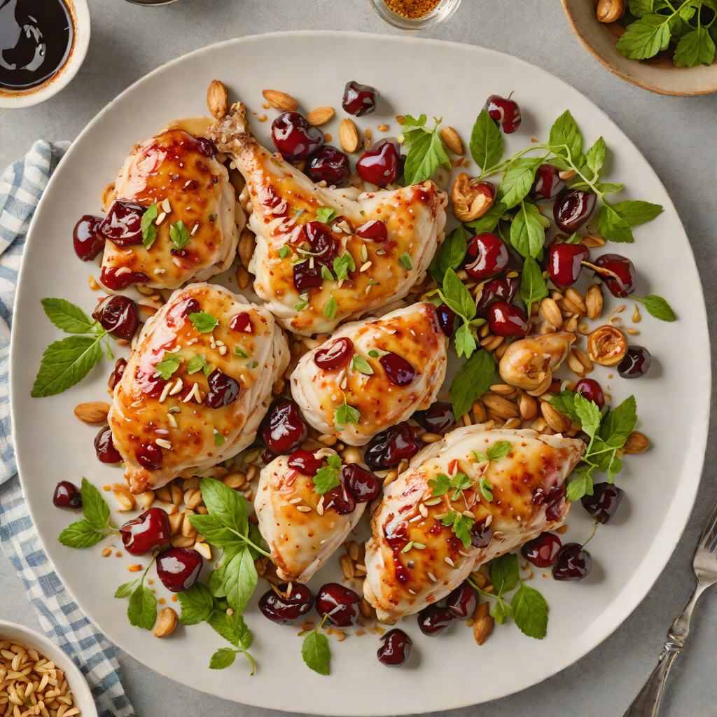 Glazed Cherry Almond Sheet Pan Chicken