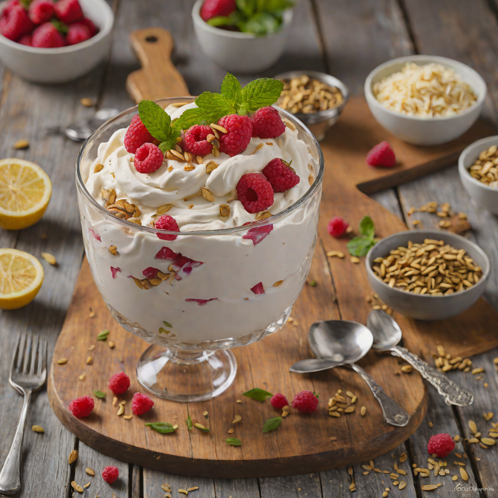 Rosewater and Cardamom Whipped Yogurt Parfait