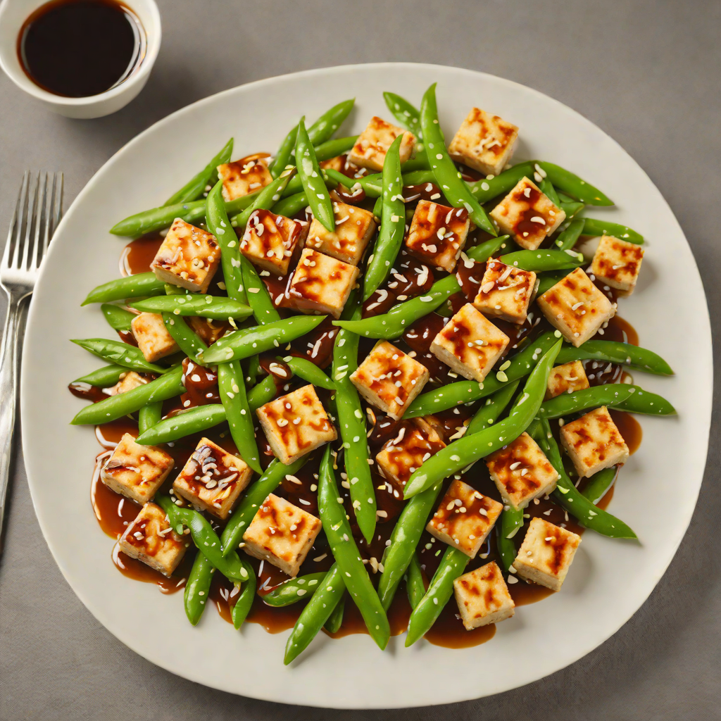 Stir-Fried Tofu with Ginger-Soy Sauce and Snow Peas