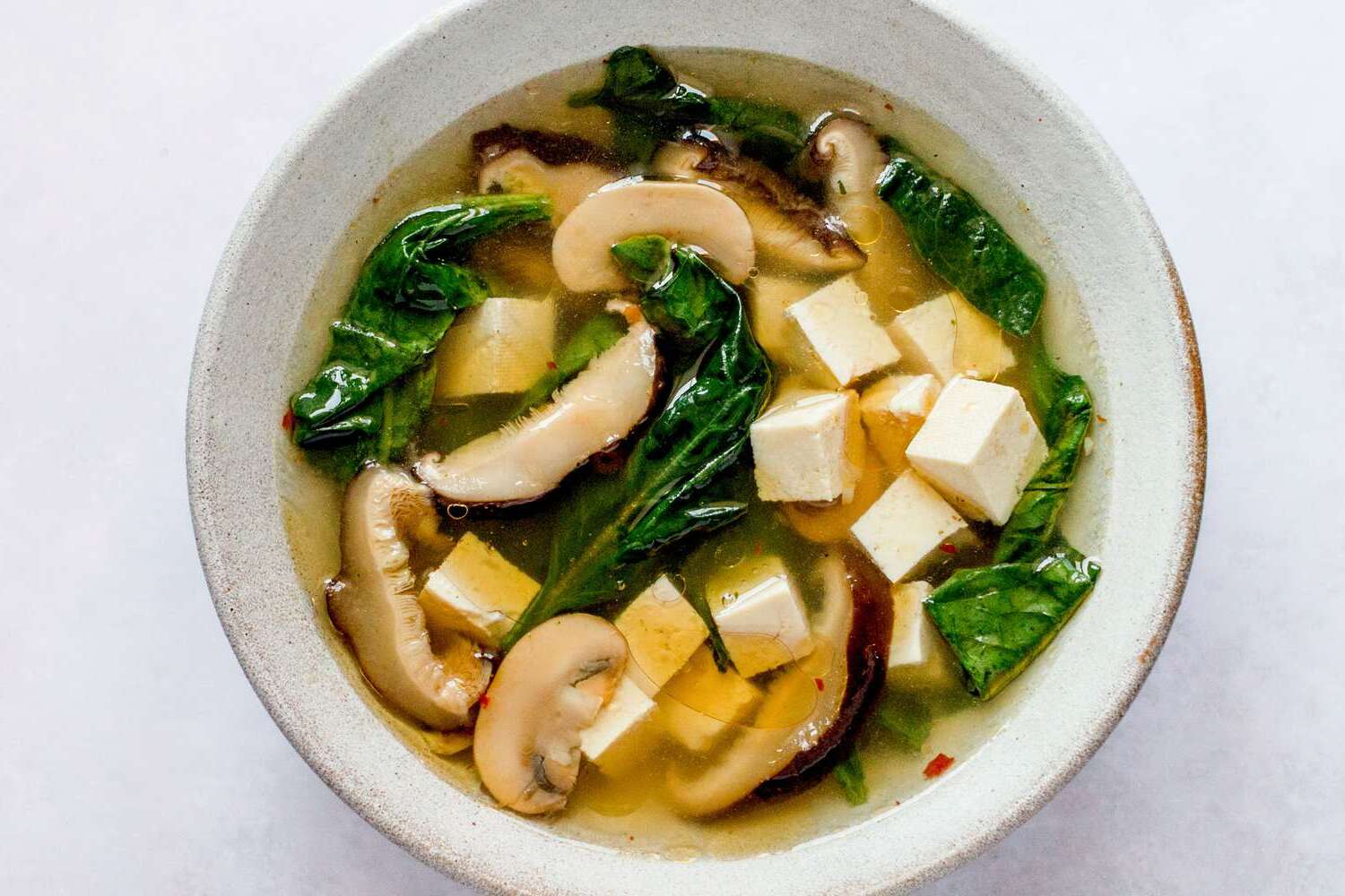Authentic Umami-Rich Miso Soup with Tofu and Wilted Spinach