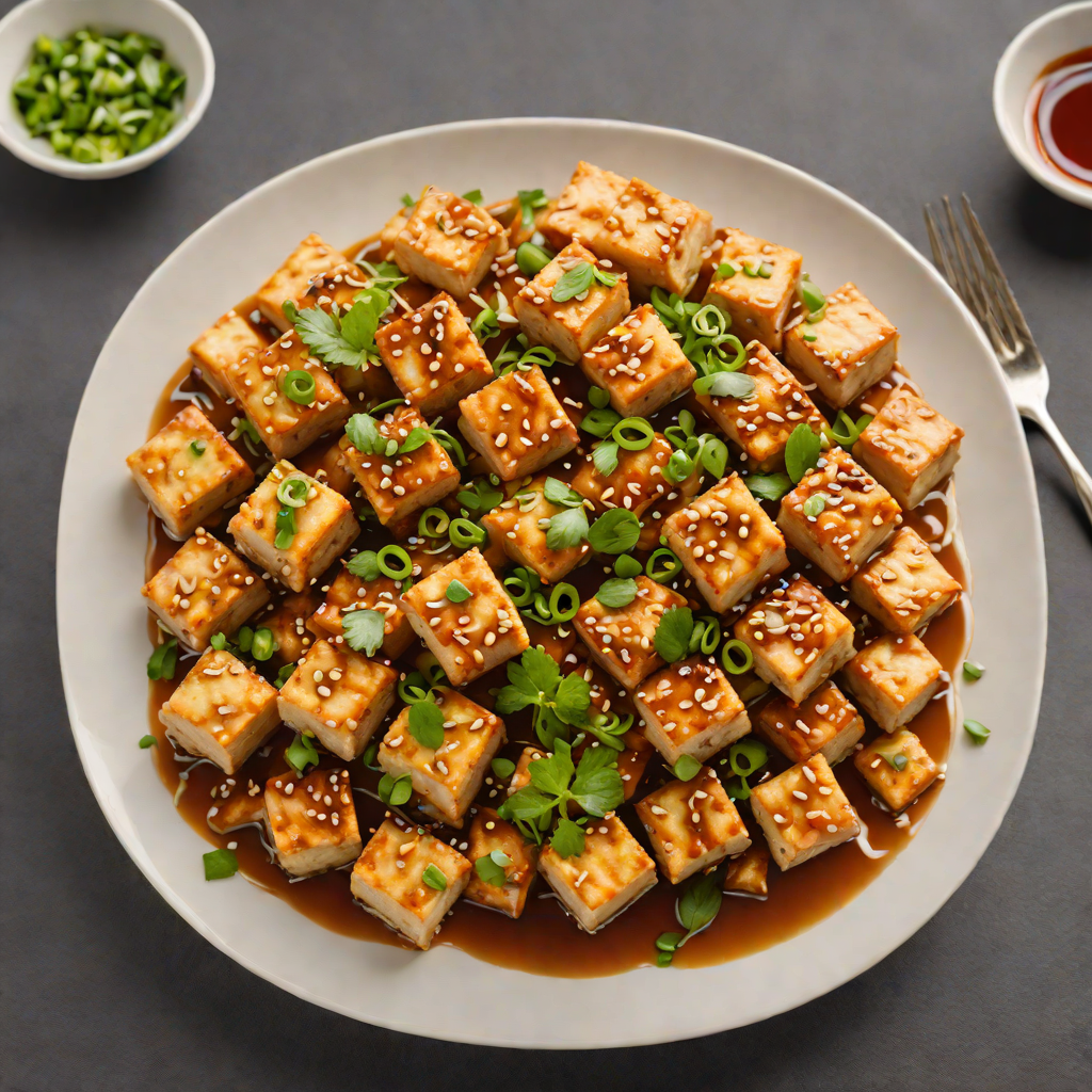 Stir-Fried Tofu with No-Oil Garlic Sauce