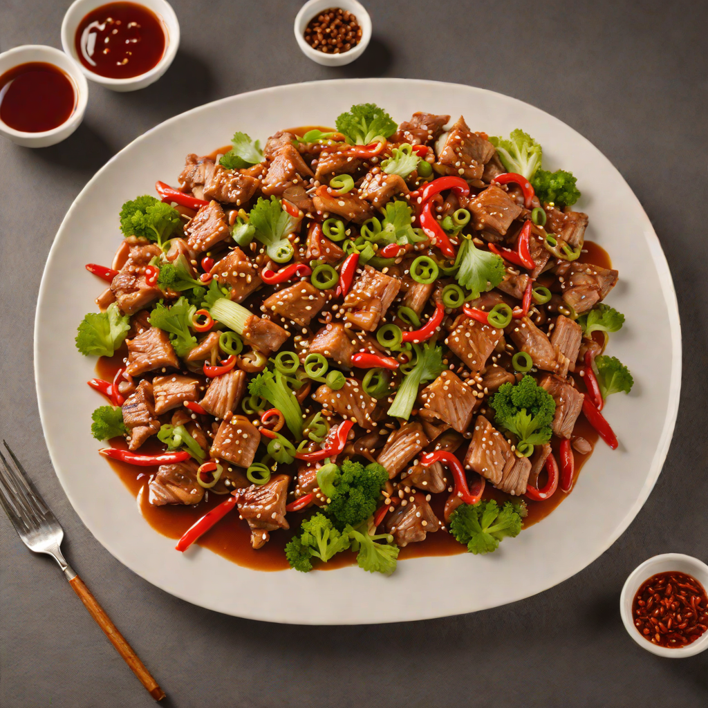 Stir-Fried Sliced Pork with Spicy Hunan Chili Sauce