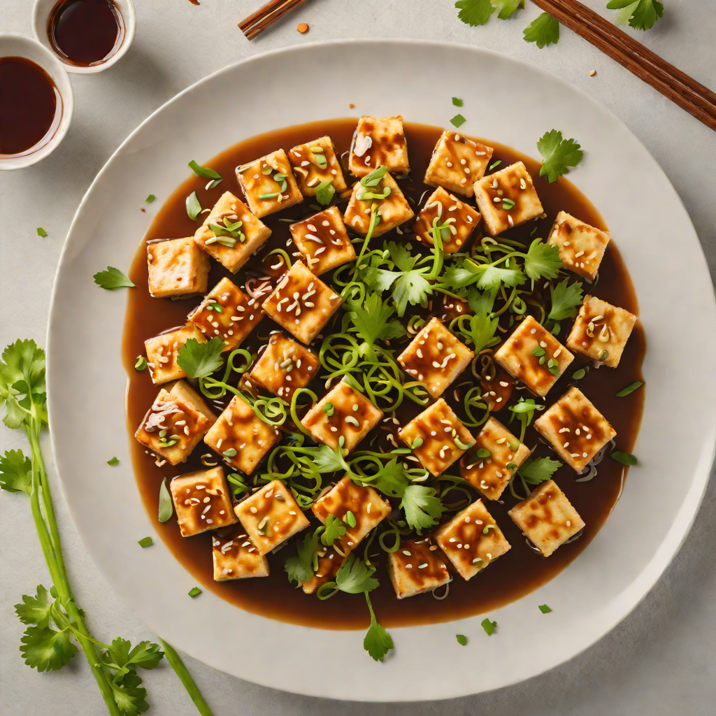 Stir-Fried Tofu with Vietnamese Caramel Sauce and Scallions