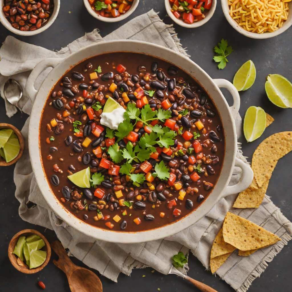Casual Game Day Smoky Chipotle Black Bean Chili