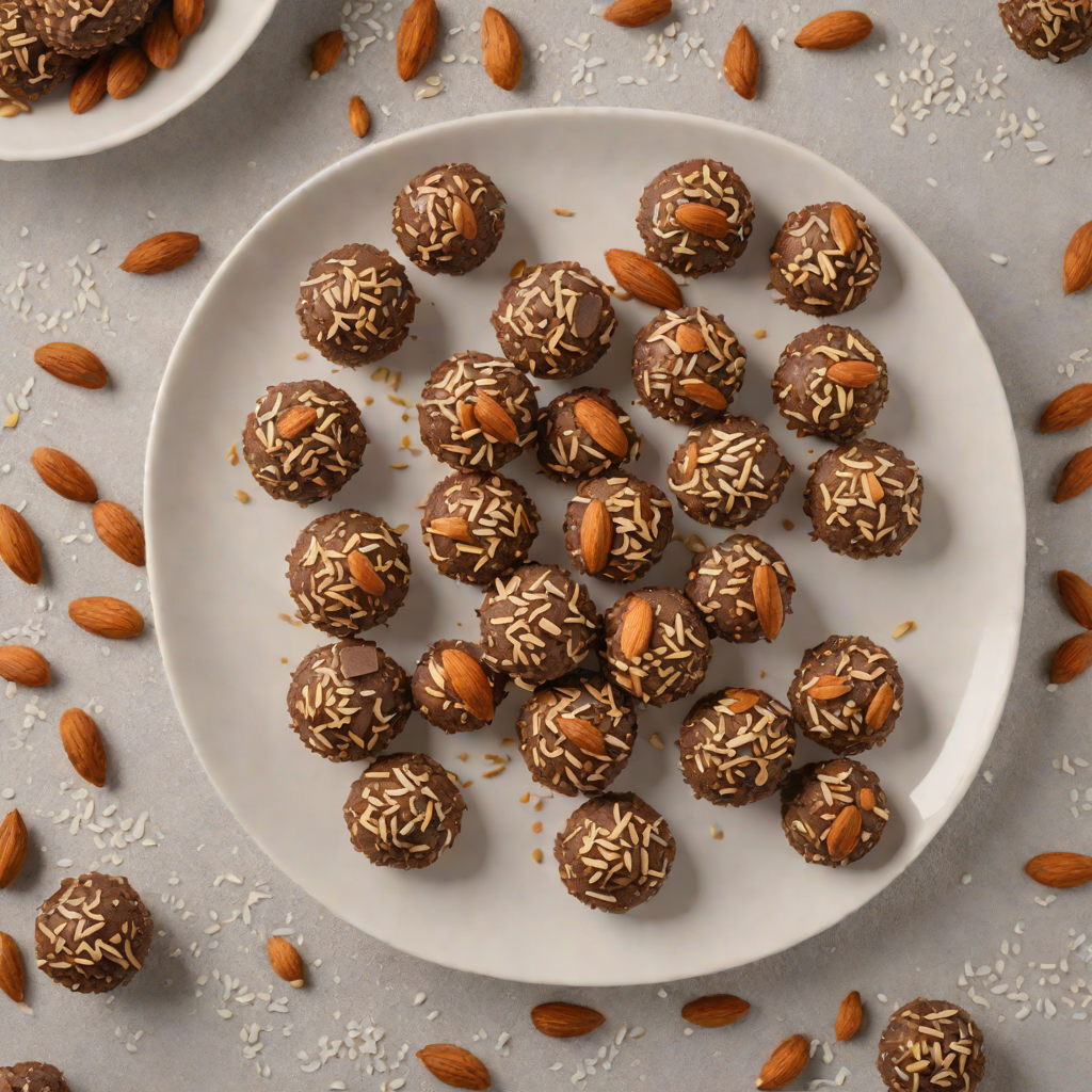 No-Bake Chocolate Almond Energy Bites with Chia Seeds
