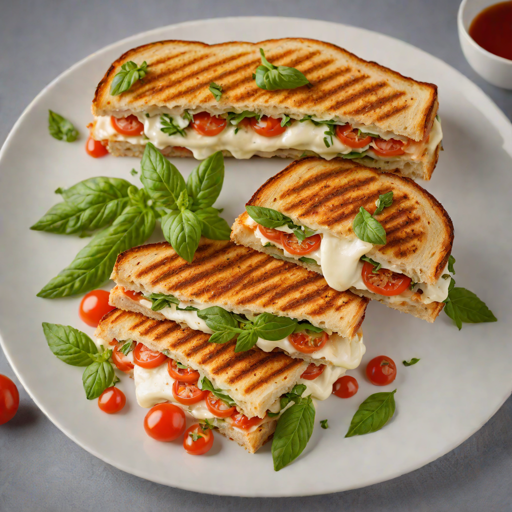 Herb-Infused Tomato and Mozzarella Panini