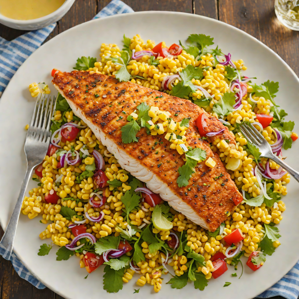 Pan-Seared Catfish with Cajun Corn Salad