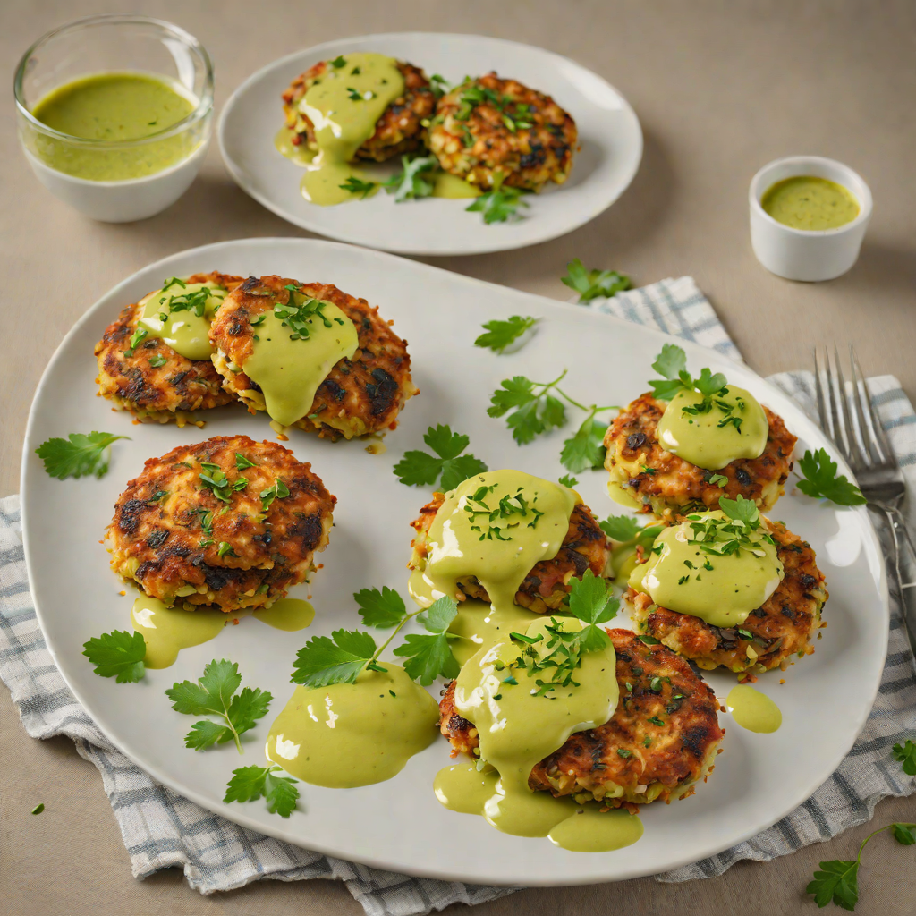 Stuffed Quinoa and Potato Patties with Aji Verde Sauce