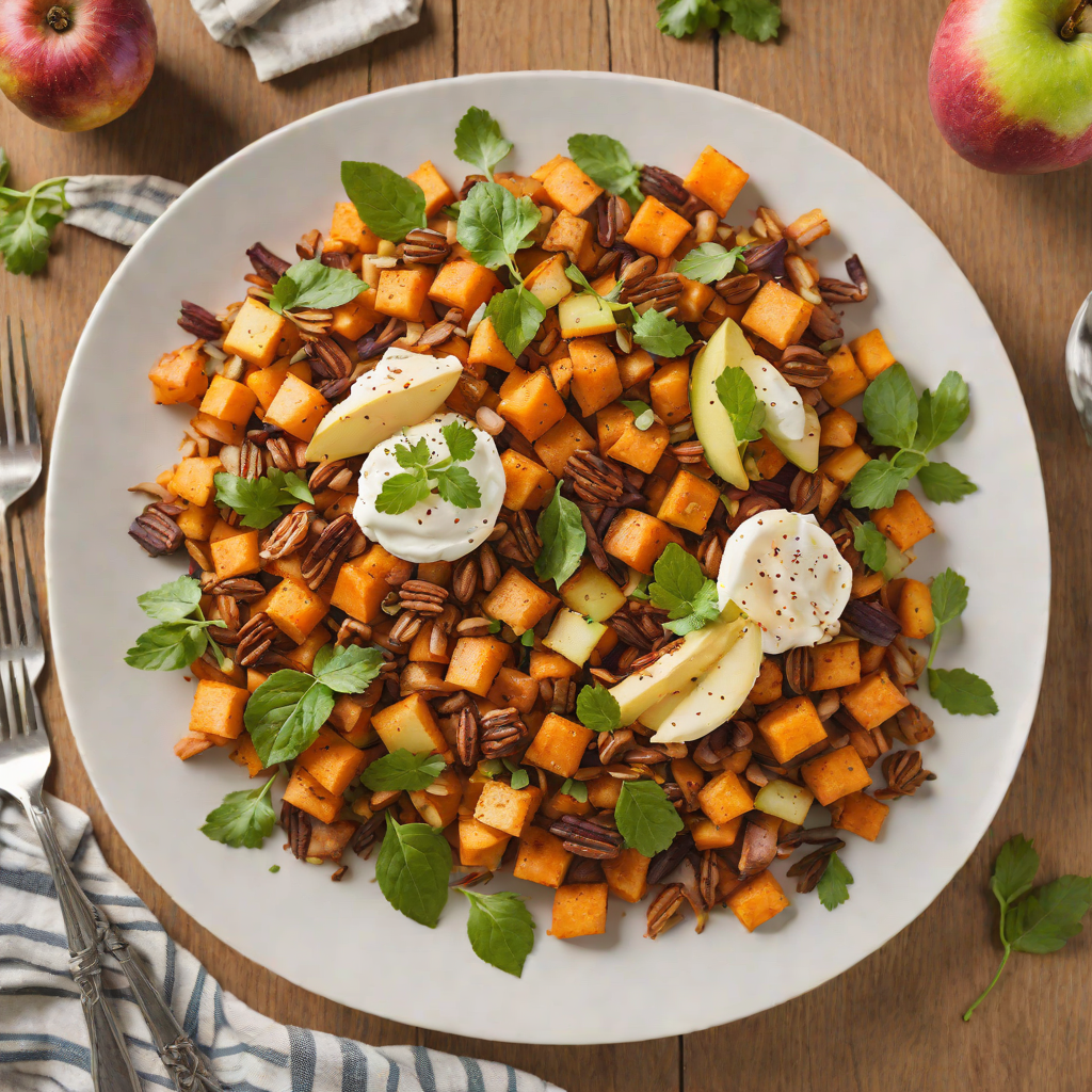 Cinnamon-Spiced Sweet Potato and Apple Hash