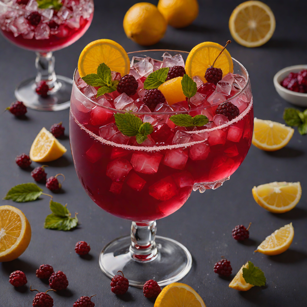 Frozen Berry Hibiscus Iced Tea with Citrus Twist