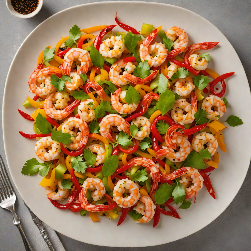 Shrimp Stir-Fry with Bell Peppers and Ginger