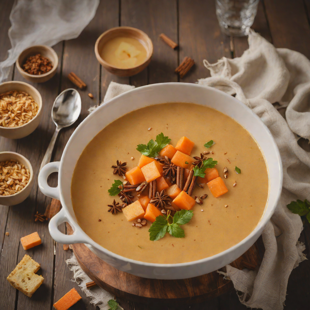 Winter-Spiced Apple and Carrot Soup with Cinnamon
