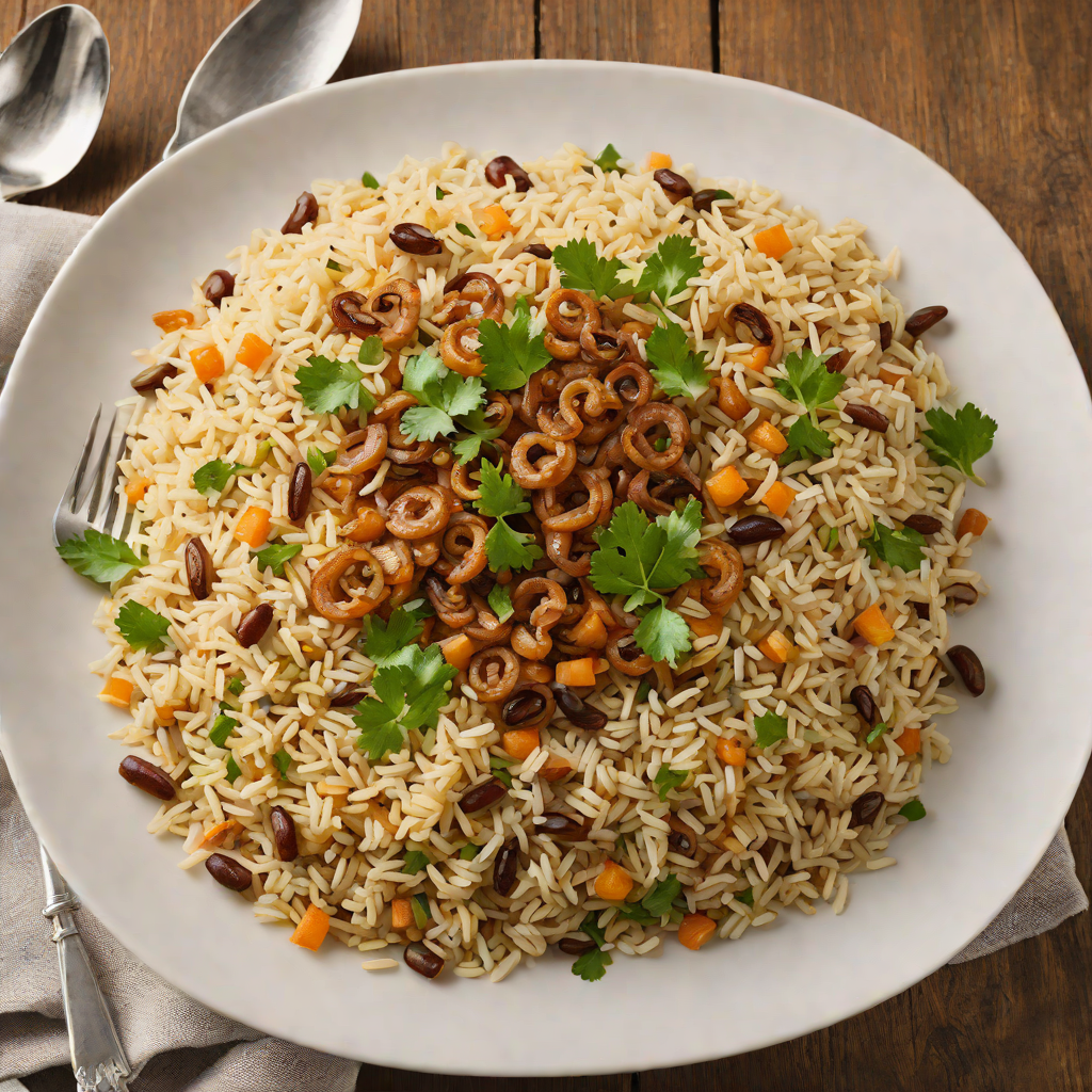 Iraqi-Inspired Lentil and Rice Pilaf with Caramelized Onions