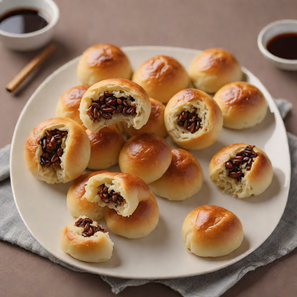 Pan-Fried Shanghainese Red Bean Paste Buns
