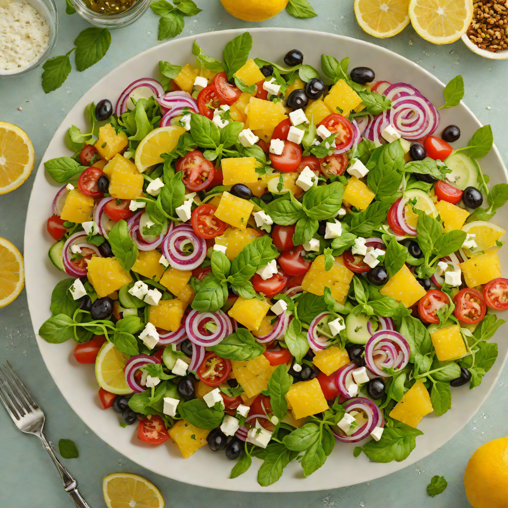 Merriam-Webster-Inspired Citrus and Mint Greek Salad