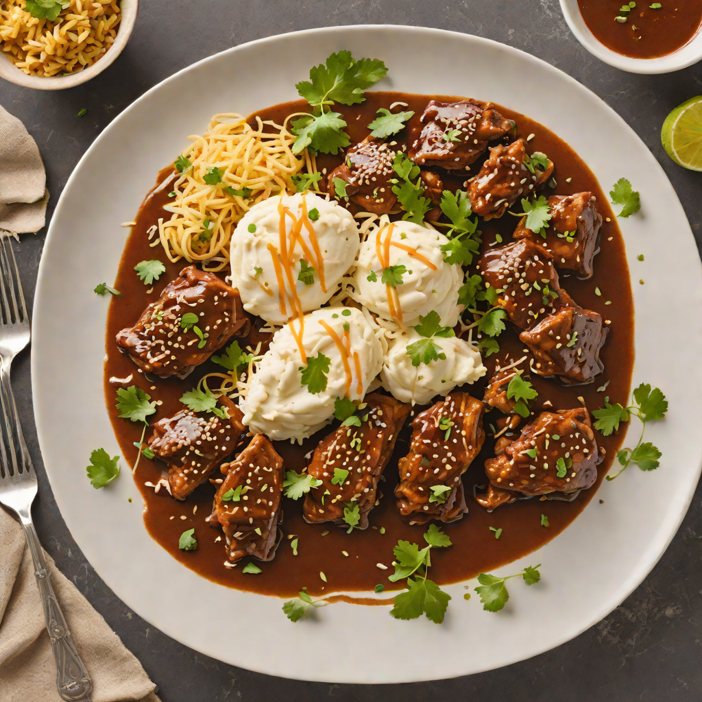 Slow-Simmered Seven Mole Chicken with Oaxaca Cheese