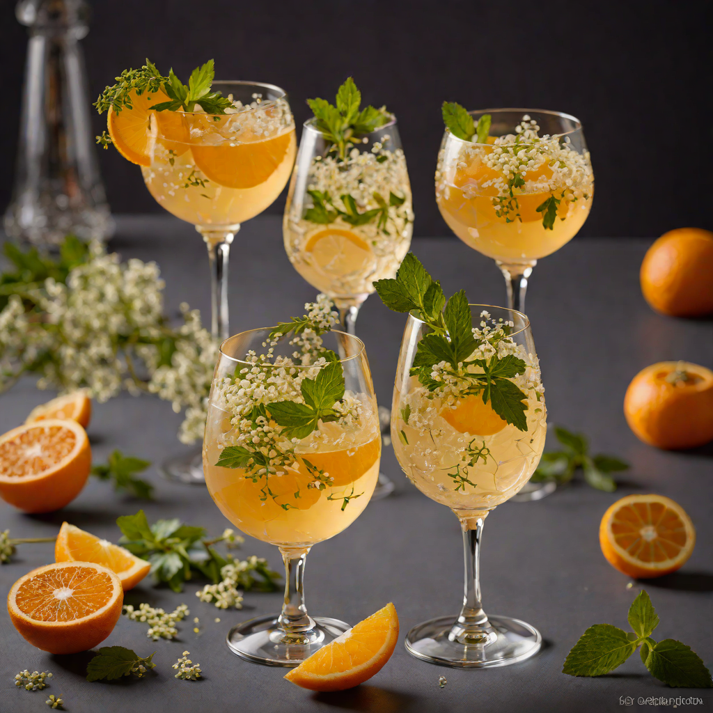 Stirred Elderflower and Bitter Orange Spritz