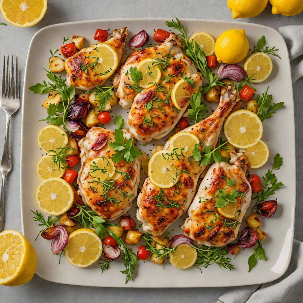 Lemon-Garlic Chicken Sheet Pan Roast