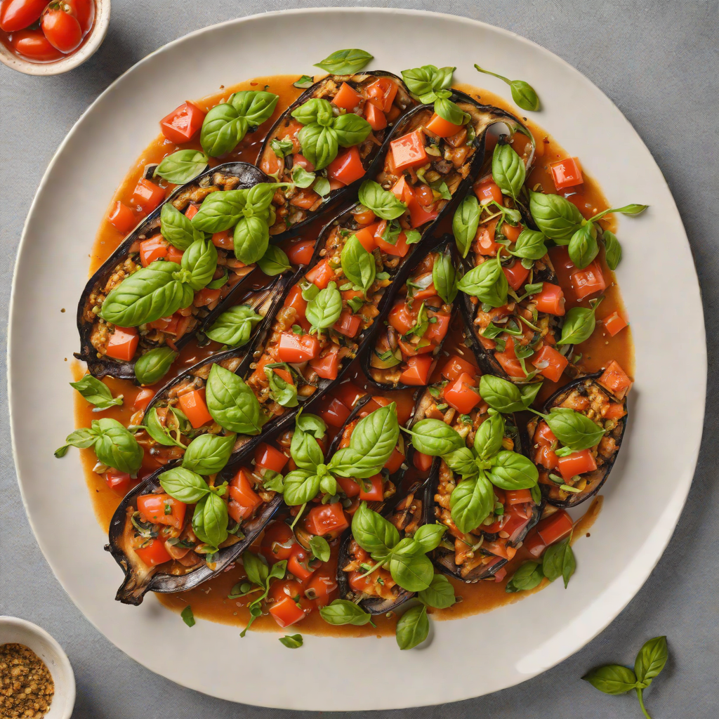 Braised Eggplant with Tomato and Basil