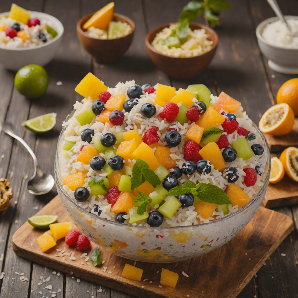 Halo-Halo Inspired Shaved Ice with Tropical Fruits and Sweet Beans