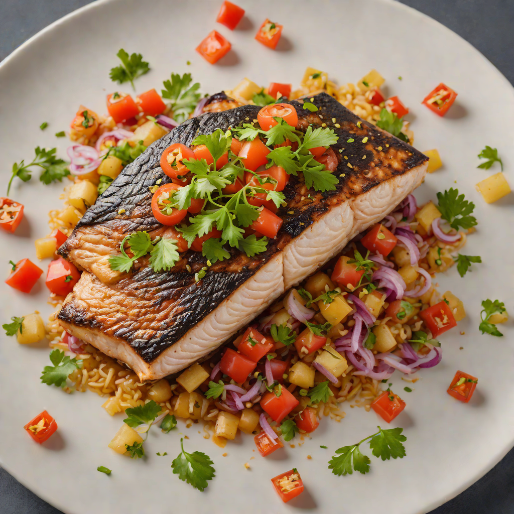 Pan-Seared Bangus Belly with Tangy Tomato and Onion Salsa