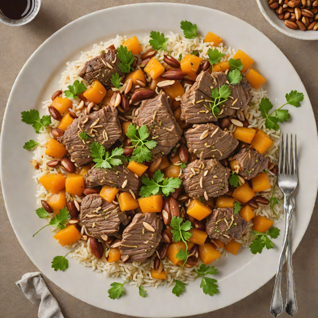 Slow Cooker Middle Eastern Lamb with Apricots and Almonds