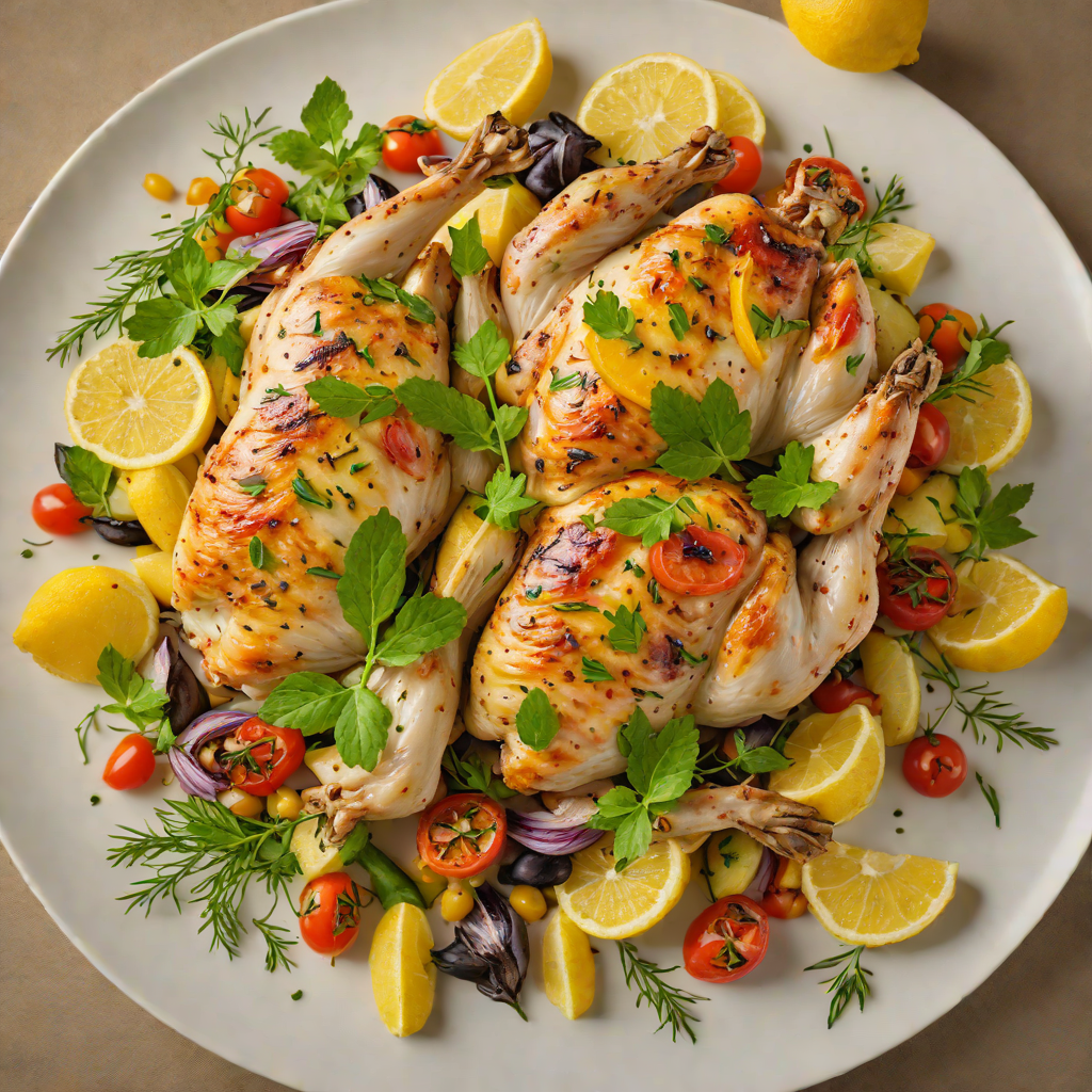Lemon-Roasted Chicken with Summer Herb Medley