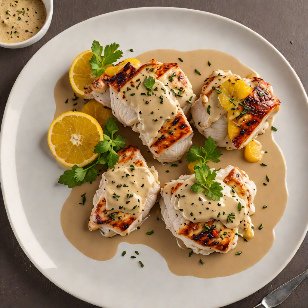 Seared Citrus-Herb Chicken with Regional Peppercorn Sauce