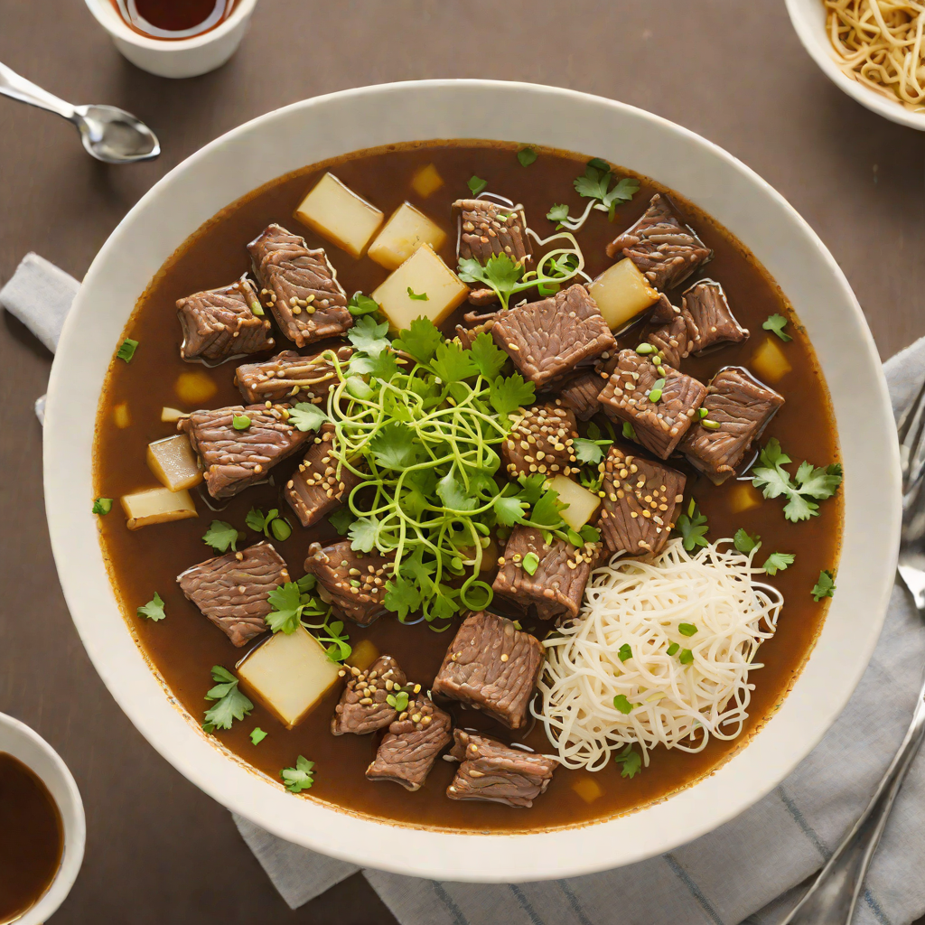 Slow-Simmered Korean Beef Short Rib Soup with Daikon and Scallions