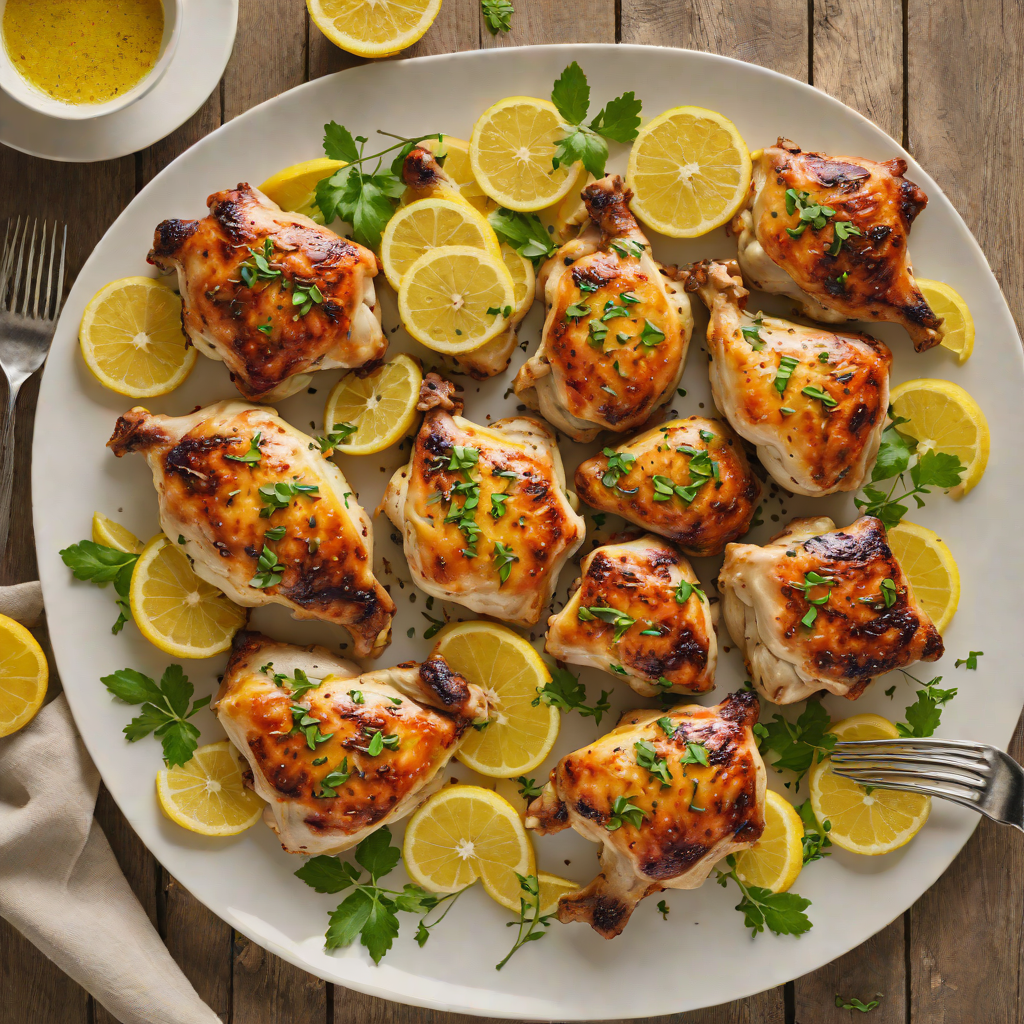 Oven-Roasted Lemon-Vinegar Chicken Thighs