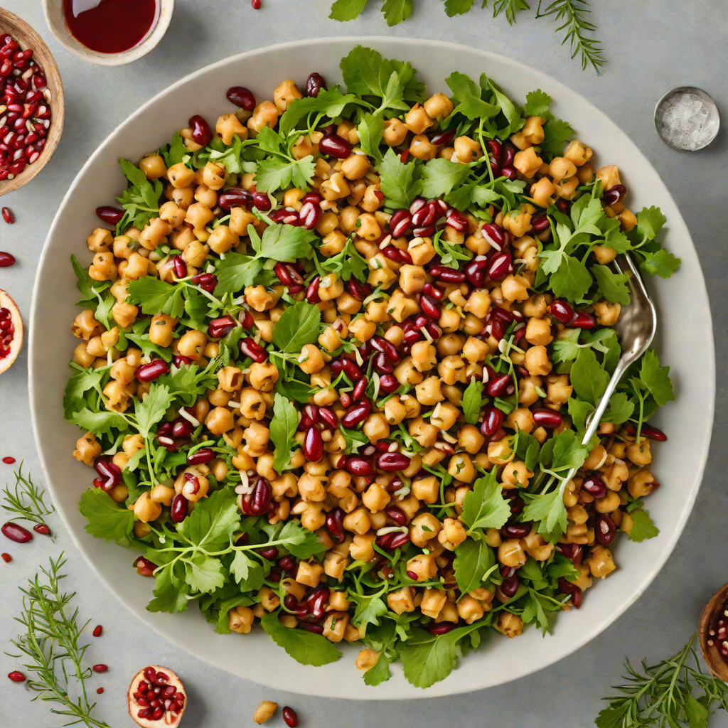 Za’atar-Spiced Chickpea Salad with Pomegranate and Fresh Herbs