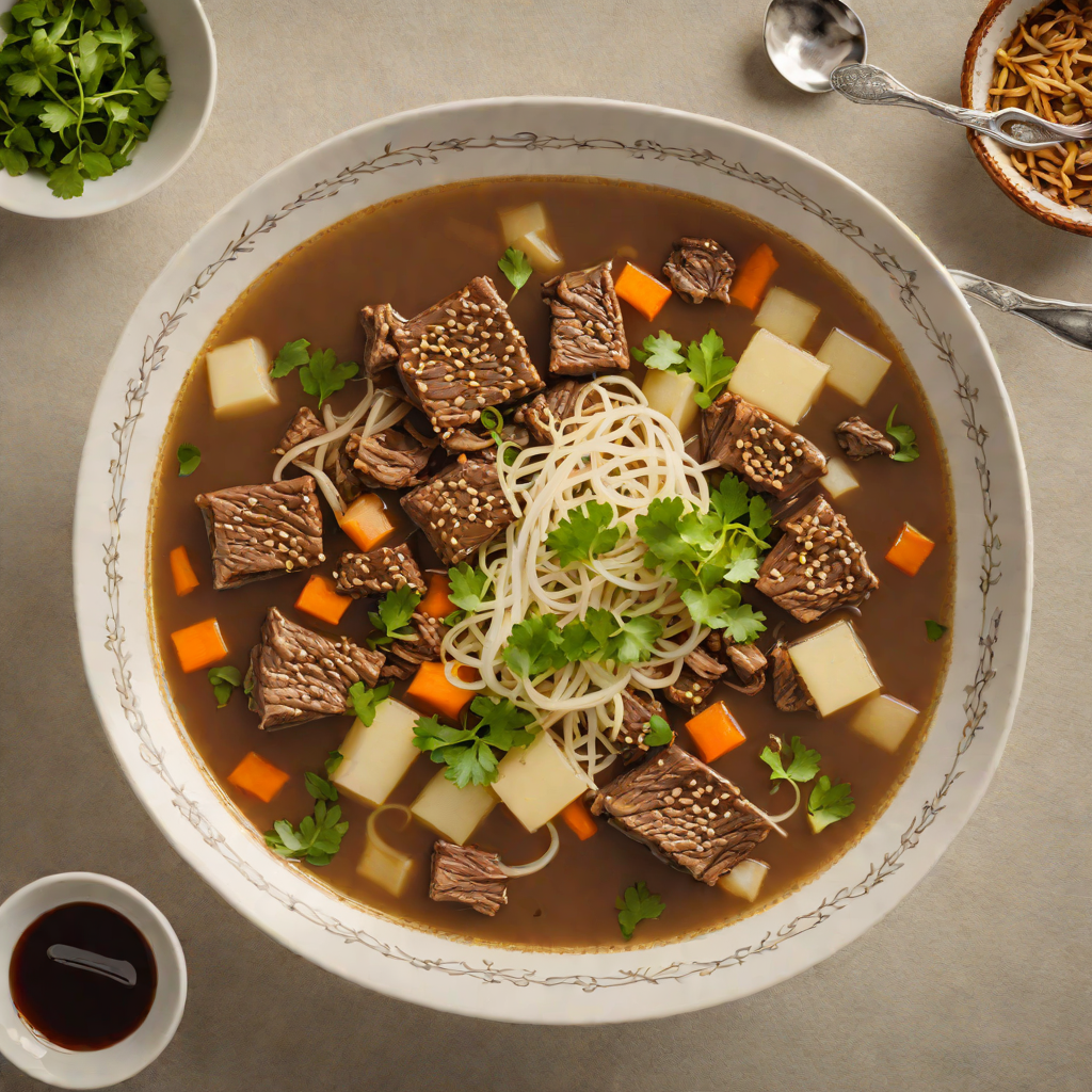 Slow-Cooked Korean Beef Short Rib Soup with Daikon