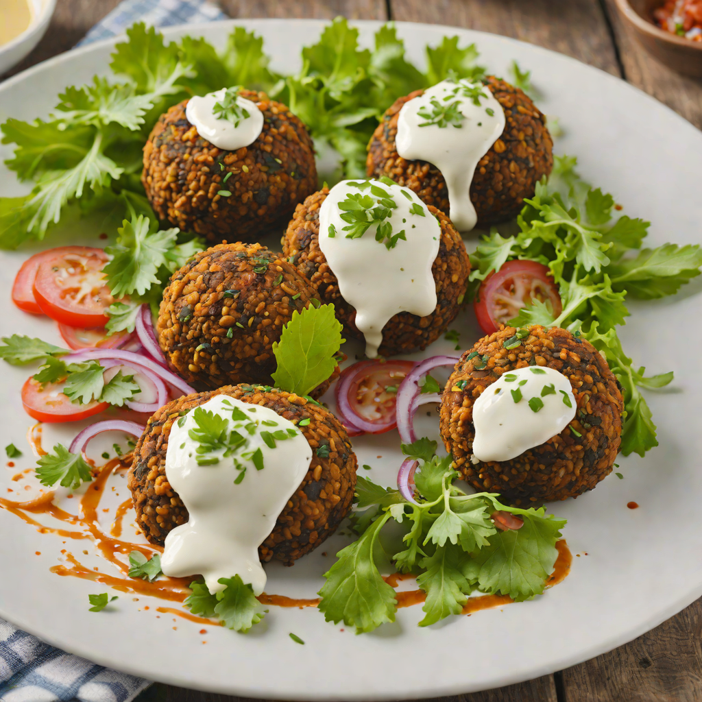 Half-Baked Mediterranean Falafel with Tzatziki Drizzle